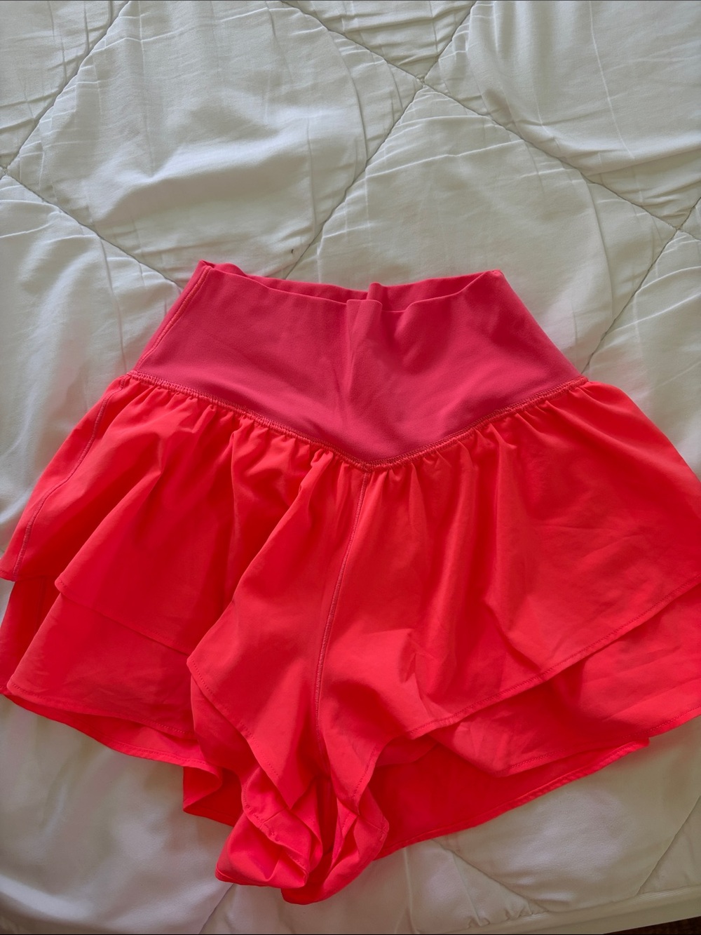 aerie Hot Pink Ruffled Skort